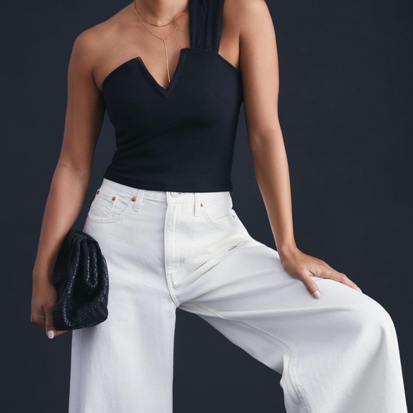 Maeve by Anthropologie Structured Asymmetrical Top - Picture 3 of 9